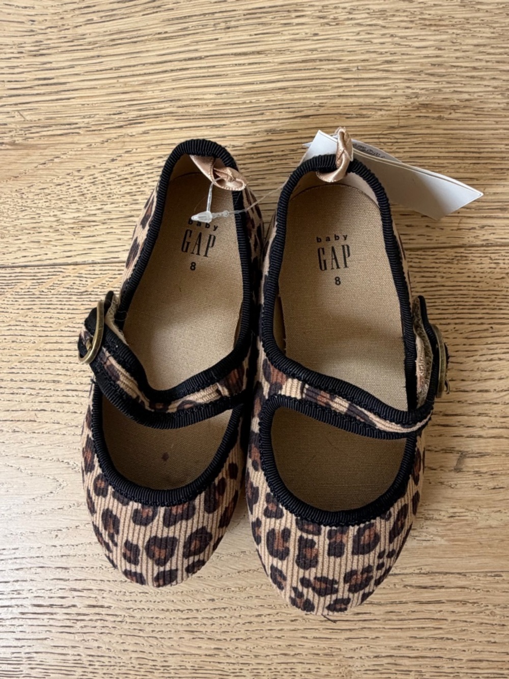GAP Kids Leopard Print Mary Jane Shoes - Tan & Black